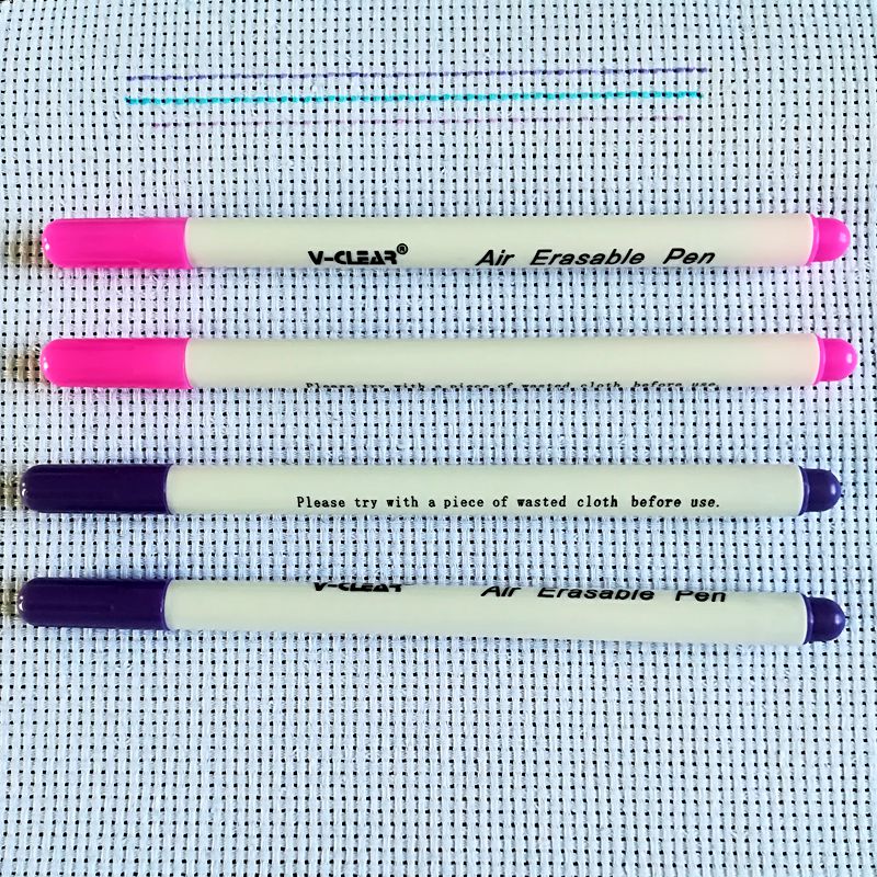 Fabric Paint Marker Tailor Pen Purple Air Erasable Pen Chaco Ace Pen Markers Pink Textile Marker Fabric Pen Needle DIY Tools