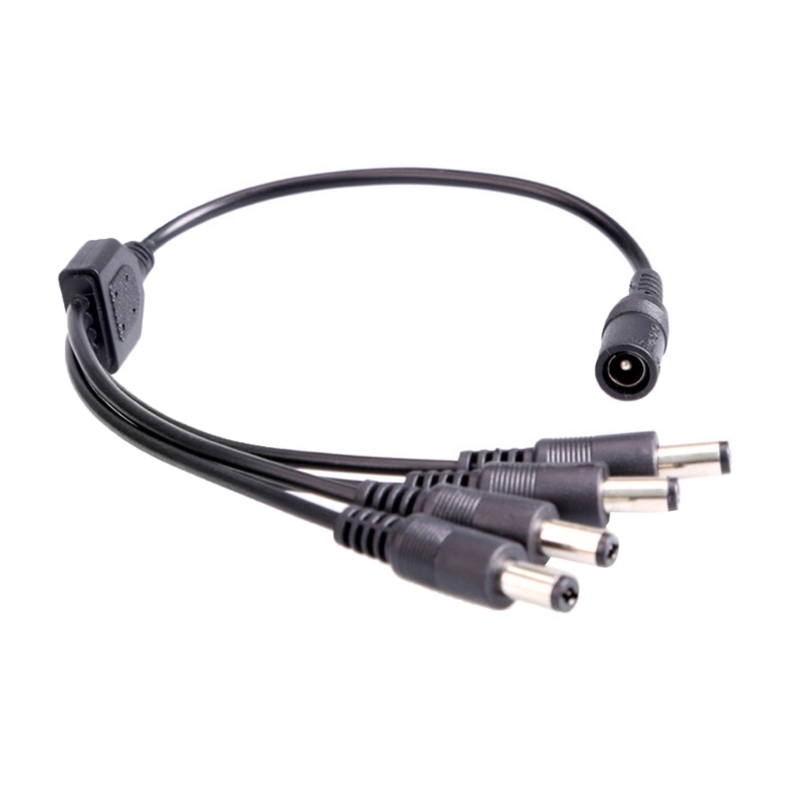 DC Power Plug Male Female Connector Cable 12V DC 2.1 x 5.5 mm Jack Plug 1 to 2 4 8 DC Connector Splitter Way Power Adapter Wrie: Orange
