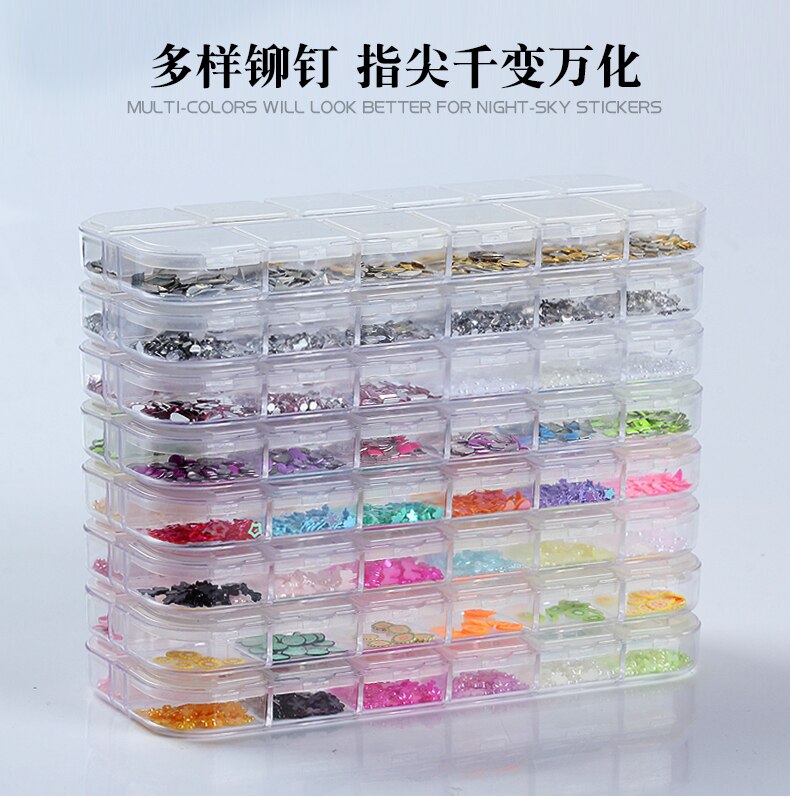 Liten oregelbunden krossat krossat glas 3d nail art, hartskonst, mobiltelefon, skal glitter sten dekoration
