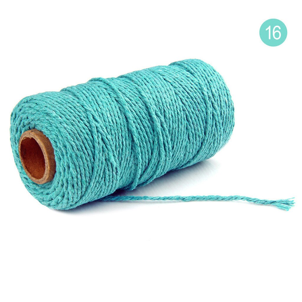 100m Long/100Yard Pure Cotton Twisted Cord Rope Crafts Macrame Artisan String Multicolor Cotton Linen Rope Home Textiles: P