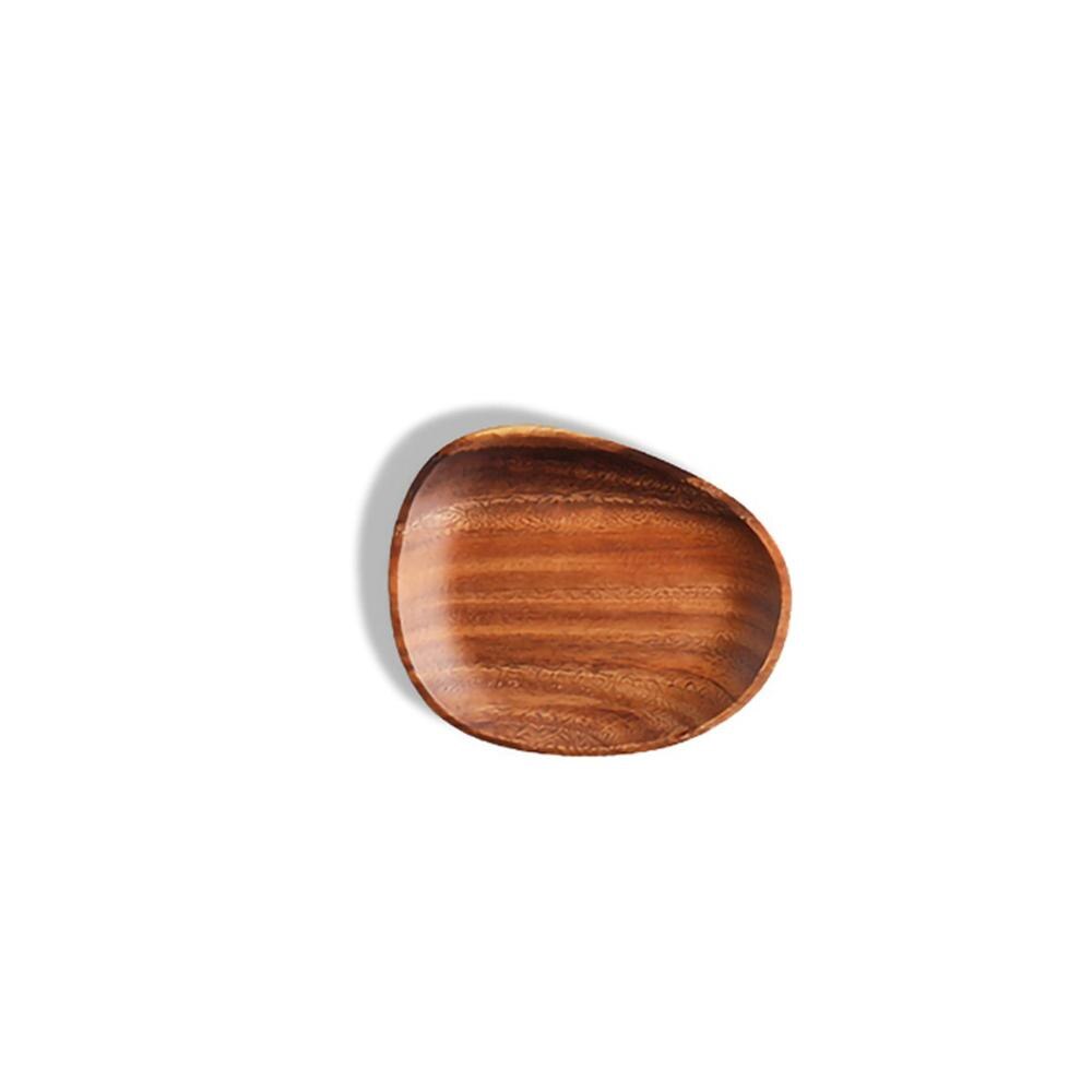 Bandeja de madera ovalada Irregular para fruta, bandeja de madera para Pan, bandeja de té, vajilla de Bandeja de postres, conjunto de accesorios para Cocina: 16x13x2