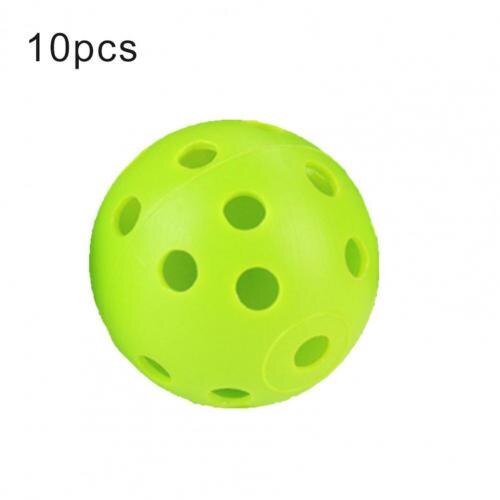 Golf practice 10pcs 41mm Practical golf practice ball hollow structure PE indoor and outdoor training golf light ball ゴルフボール: Green