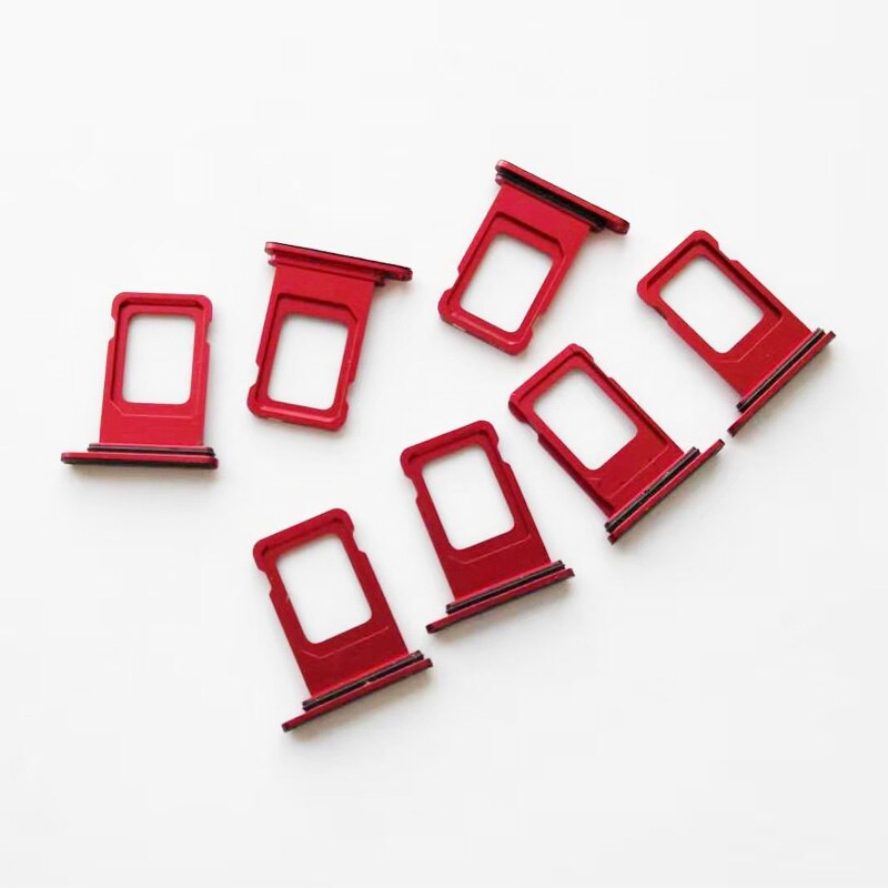 Lector de tarjetas SIM simple y Dual para iPhone XR, soporte de bandeja con ranura y anillo impermeable, 10 unids/lote