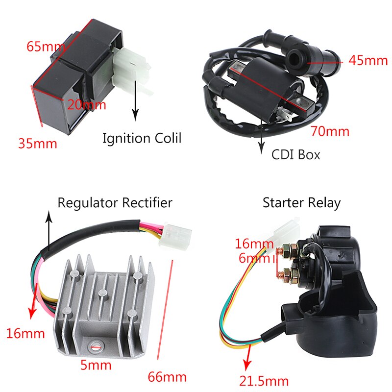Bobine d'allumage de relais de redresseur CDI pour ATV chinois Quad 150 200 250 cc
