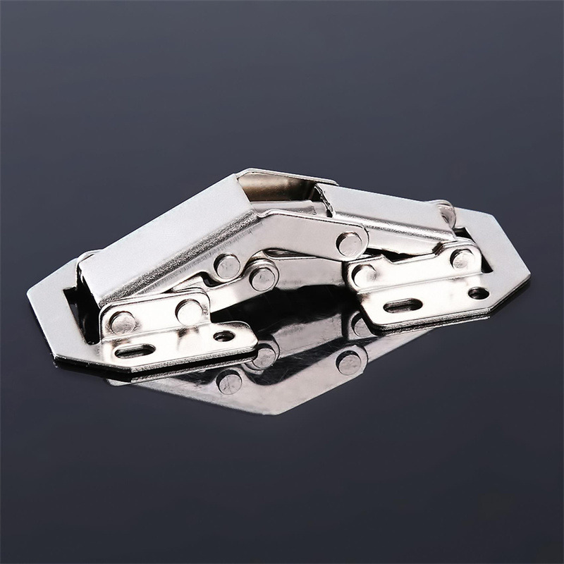 Soft Close No punching required Spring Hinges,No Pre-drilled Noiseless Hidden Concealed Cabinet Hinge Furniture Hinge