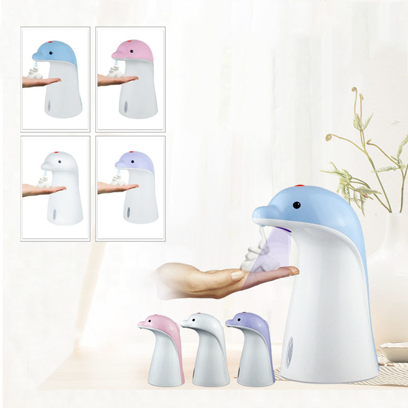 Automatic Intelligent Soap Dispenser Tabletop Dolphin Soap Dispenser Spray Foam Machine Hand Sanitizer Disinfector