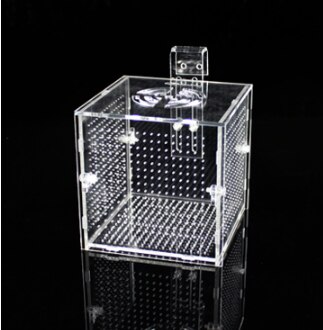 Aquarium breeding box Acrylic The fish tank Isolation box Isolation tank Breeding boxes Breeding boxisolation incubation one: Round hole hook up