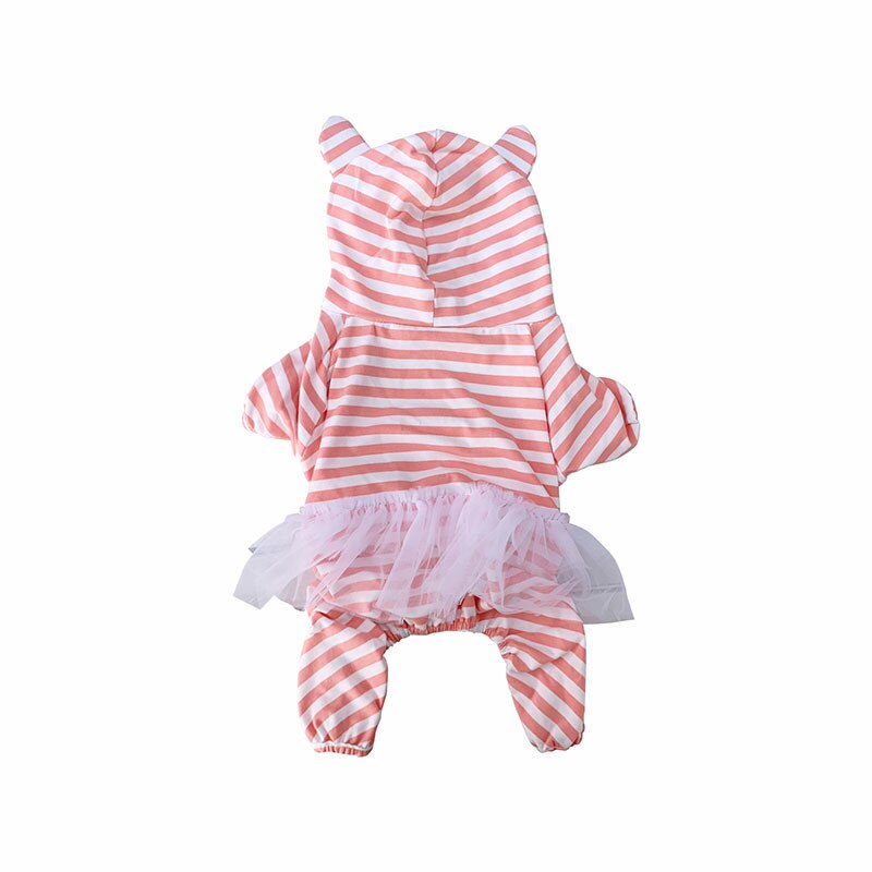 Sød fransk bulldog gris jumpsuit kjole kæledyr hund tøj små mellemstore hunde hvalpefrakke varm hættetrøje tøj chihuahua jakke xic 10: Lyserød / M