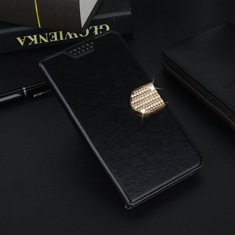 Skóra miękka etui na alcatel U5 HD 5047 5047D 5047Y 4047 4047D 4047Y 5044D 5044Y etui z klapką stojak obudowa portfelowa Coque etui: U5 HD 5047 / Black Do