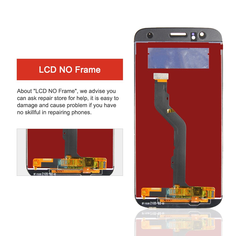 opprinnelig 5.5 '' skjerm til huawei  g8 gx8 lcd-skjerm berøringsskjerm digitaliseringsenhet med ramme til huawei  g8 rio -l01 l02 l03