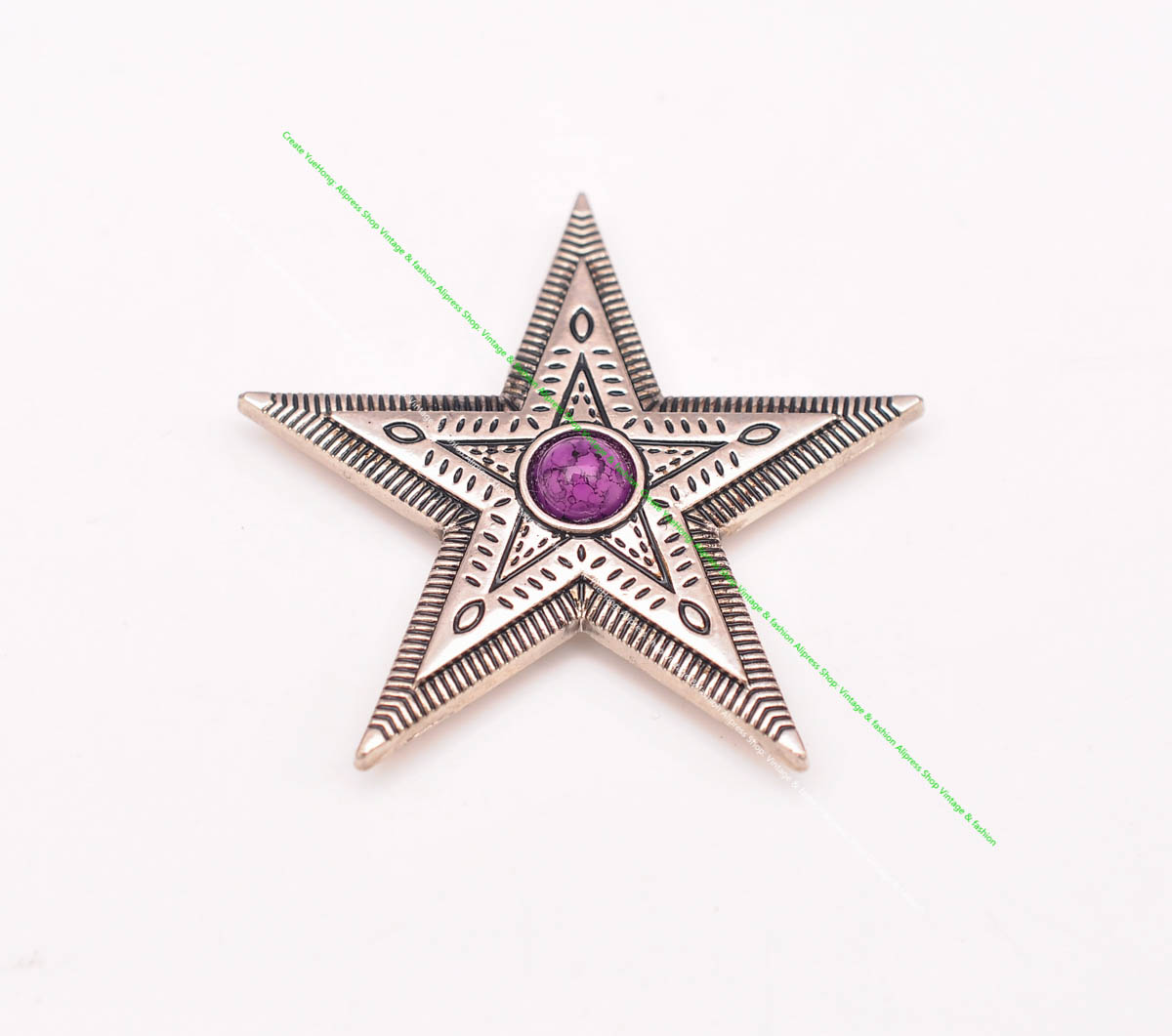 10 Stk/set Antiek Zilver Western Cowboy Bloem Ranger Ster Leathercraft Riem Zadel Accessoires Paars Bead Concho Screwback