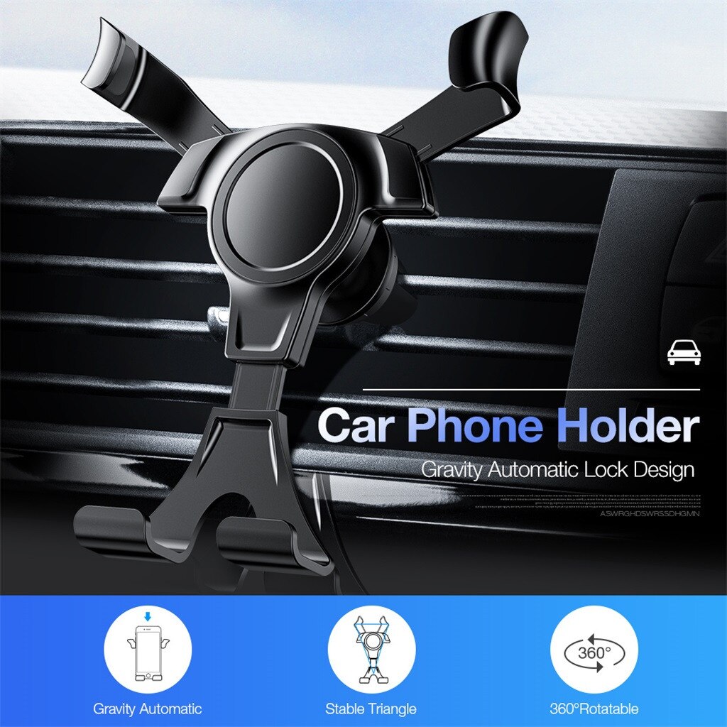 Support universel de téléphone portable pour voiture par gravité, pour grille d'aération, pour iPhone, pour Samsung