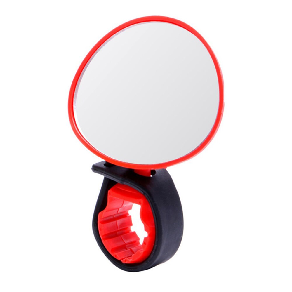 3 cores rotatable ajustável 360 graus guiador espelho retrovisor ciclismo bicicleta acessórios da bicicleta adequado para bicicleta: Vermelho