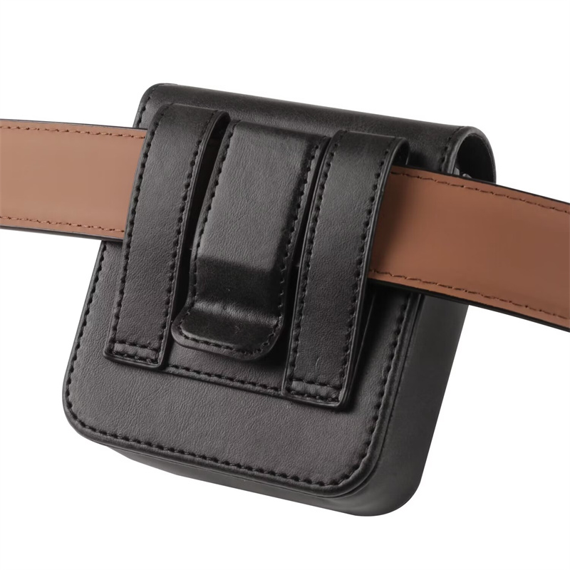 Leather Belt Clip Magnet Flip Case For Motorola Razr 40 50 60 Ultra Folding Cover Card Slot