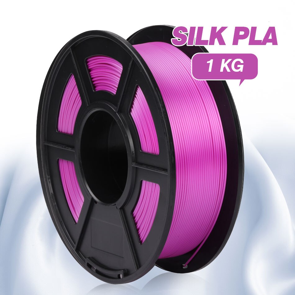 SUNLU Filament PLA Plus 1.75MM 1KG Silk PLA 3d Filament For 3d Printer Supplies Neat Winding Printing No Tangle: Silk Purple