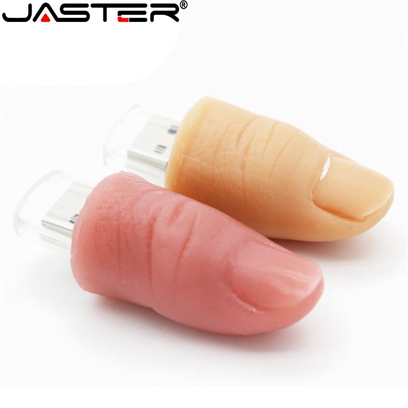 JASTER di personalità del fumetto di sesso maschile/femminile dito USB 2.0 flash drive 4GB 8GB 16GB 32GB 64GB 128GB bastone di memoria di archiviazione esterna