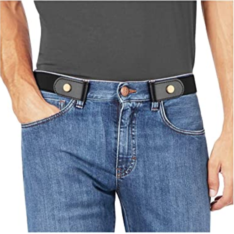 Cinturón elástico sin hebilla para hombre, sin hebilla, para pantalones vaqueros