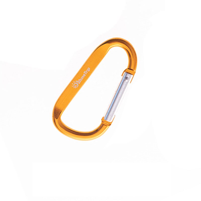 Outdoor Climbing Aluminium Alloy D Shape Buckle Carabiner Survial Key Chain Climb Hook Clip Backpack Buckle Keychain 1pc: Gold