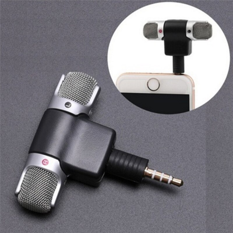 Mini Stereo Recording Microphone Mic With 3.5mm Mini Jack For PC Laptop Notebook Left and Right Channel