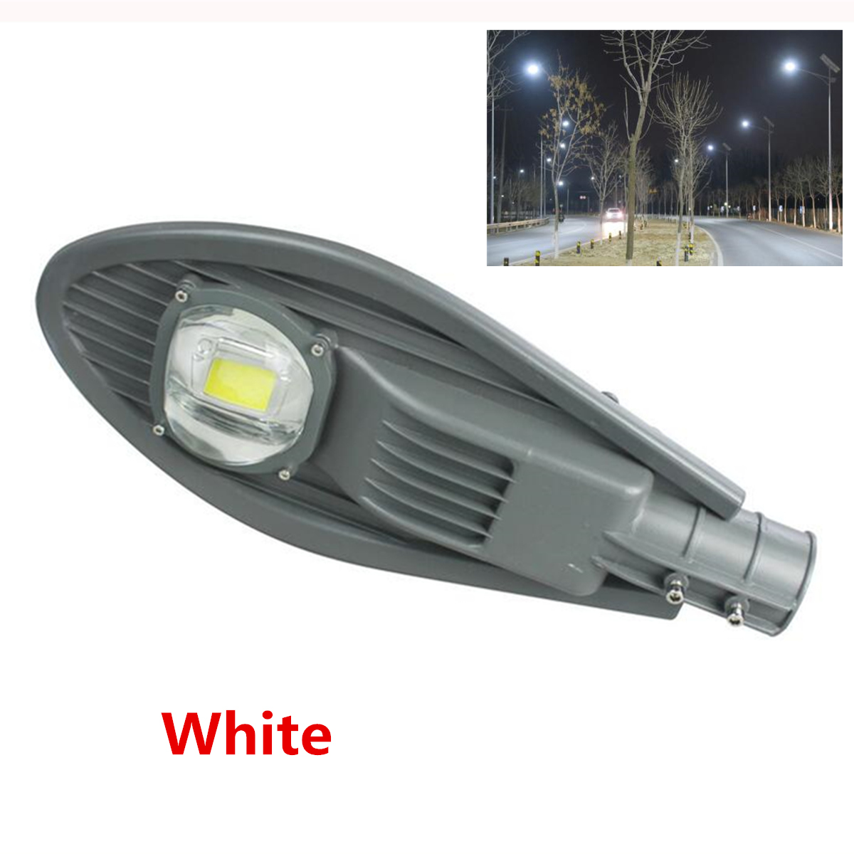 Harmaa 30w led katuvalo vedenpitävä ulkona yövalo puisto neliö tie hotelli silta valo koristelu ulkovalaistus