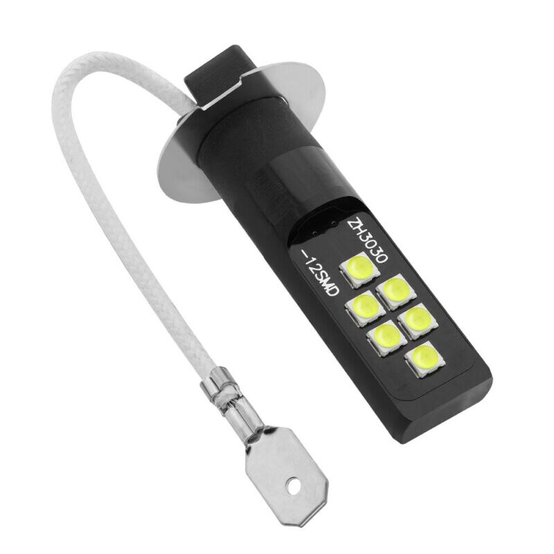 2Pcs H3 Led Lamp 3030 Smd 6000K Witte Auto Mistlamp Hoge Heldere Drl rijden Lamp