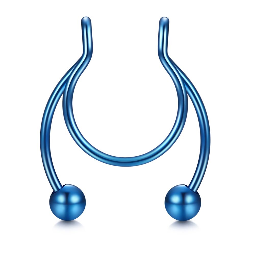 1Pcs Nose Ring Neus Clip Medische Rvs Neustussenschot Valse Neus Ring Piercing Sieraden