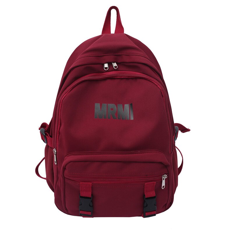 Nylon Rugzak Vrouwen Waterdichte Rugzakken Voor Tieners Meisje Grote Capaciteit Schooltas Preppy Stijl Rugzak Mochila: red