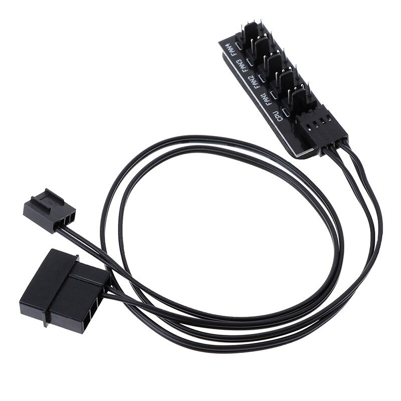 1 To 5 4Pin CPU cooler case fan Hub splitter adapter power cable