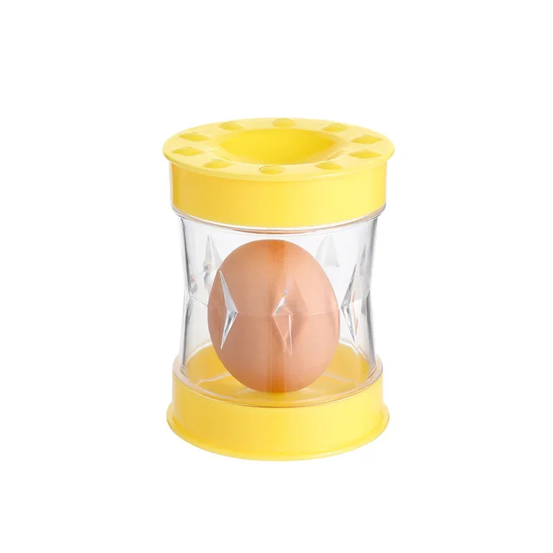 Hand Egg Sheller Cranked Automatic Household Peeling Machine Opener Tool Fully Automatic Small Kitchen Gadgets for Boiled Eggs: GRAY