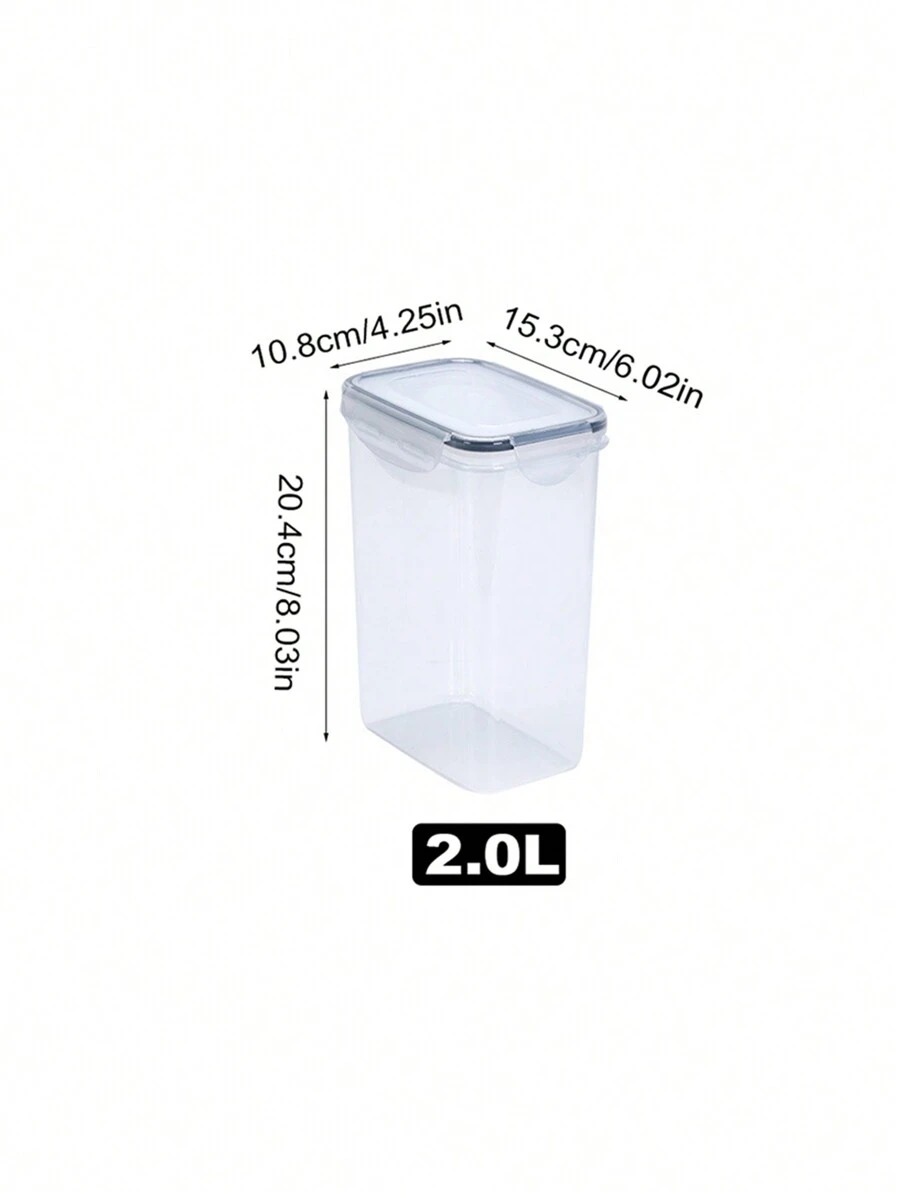 1/3/5/7 stk. opbevaringsglas til mad genanvendelige plastikglas med låg til opbevaring af mad i køkkenet med etiketpapirmarkør: Lyserød
