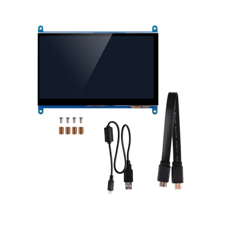 7 pollici pieno Visualizza LCD IPS Schermo Presse 1024X600 HD HDMI Schermo del tenere sotto controllo per lampone pi