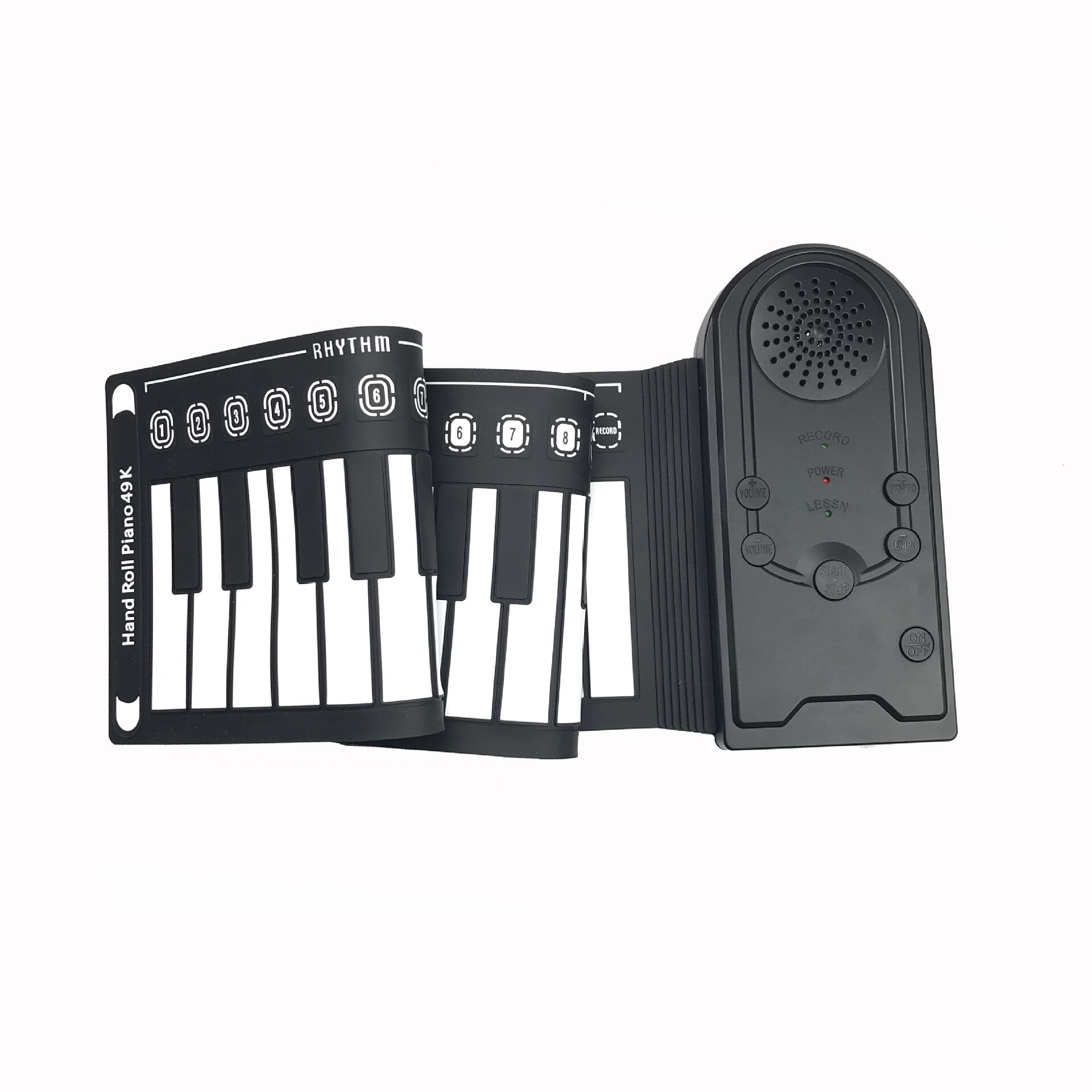 Piano enrollable portátil para amantes de la música, teclado electrónico plegable con USB, instrumentos, 49 teclas, accesorios para jugar, novedad