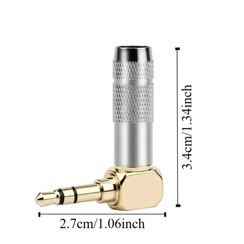 1/8" Jack 3.5 mm Speaker Terminal 3.5mm 3/4 Poles Right Angle Audio Jacks HIFI Portable Headphone Adapter