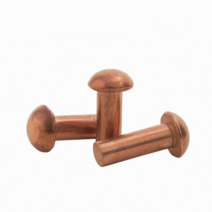 M2 gb867 pan knop ronde kop koperen massieve klinknagels set massieve lengte 3 4 5 6 8 10 12mm
