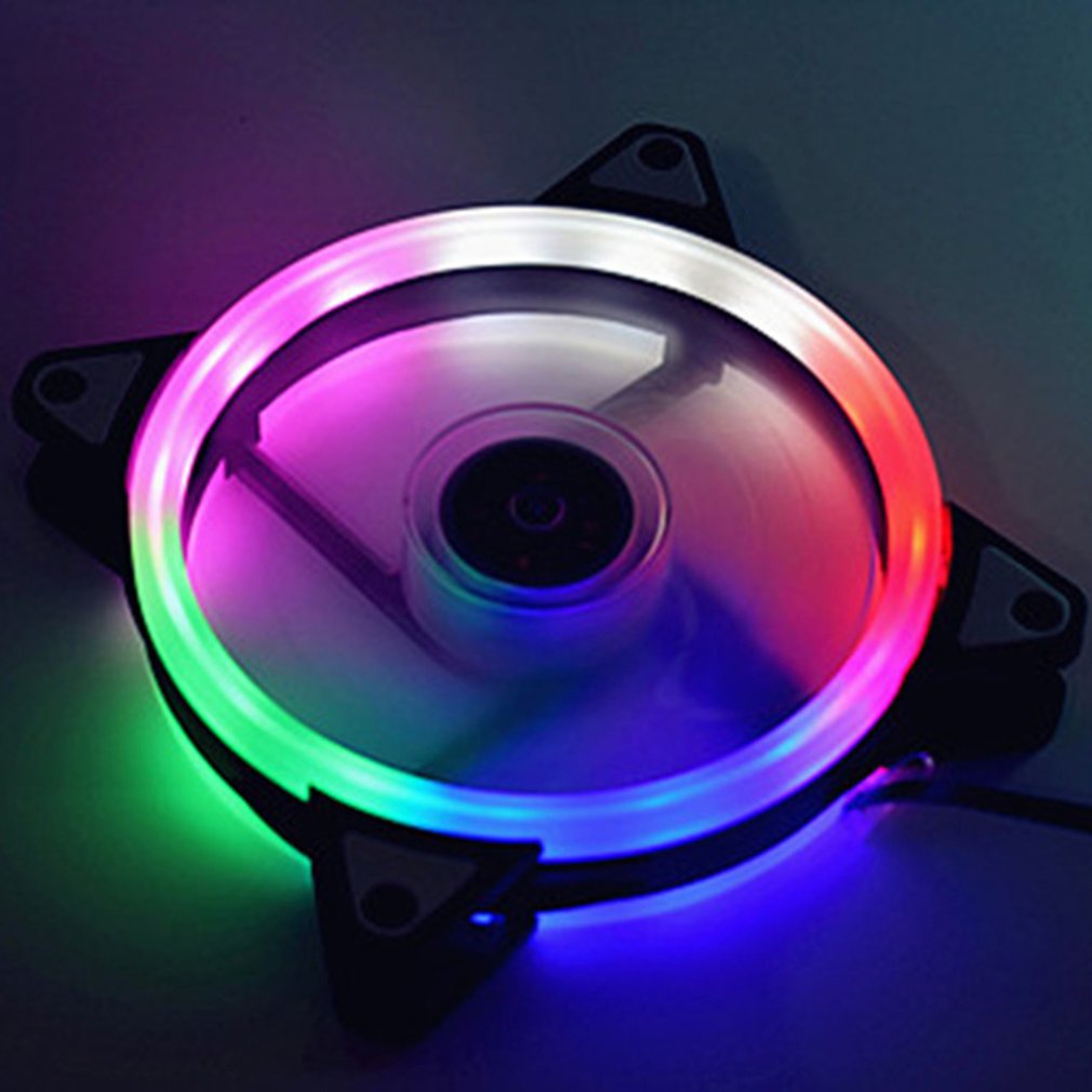 12cm Dual Aurora Dual Aperture Fan RGB Case Fan Pc Case Fan Glare Coolercase Verstelbare Computer Koelventilator