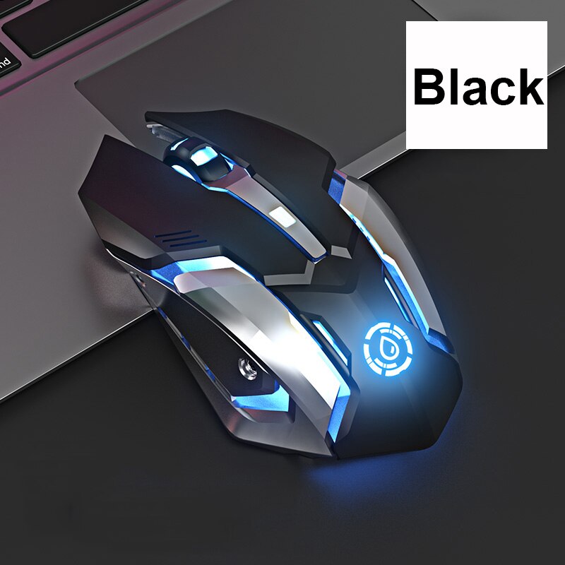 Gaming Mouse Silent Mause Ergonomic Backlit Mini Magic Wireless Mouse For Laptop Computer PC Gamer Silent Mouse For Girl: black