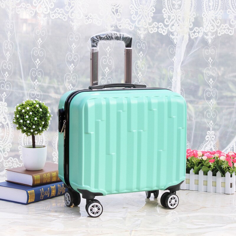 Mute Universele Wiel Kofferbak Mini Cabine Unisex Kleine Trolley Case Wachtwoord Koffer 18 Inches Trolley Abs Hars