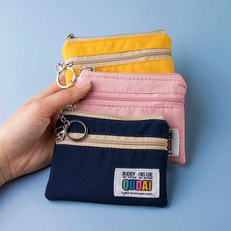japanische und Koreanische Frauen Brieftasche Nylon Tuch Kurze Brieftasche Weiblichen Handtasche Lässig Frauen Brieftaschen Jugend Geldbörse