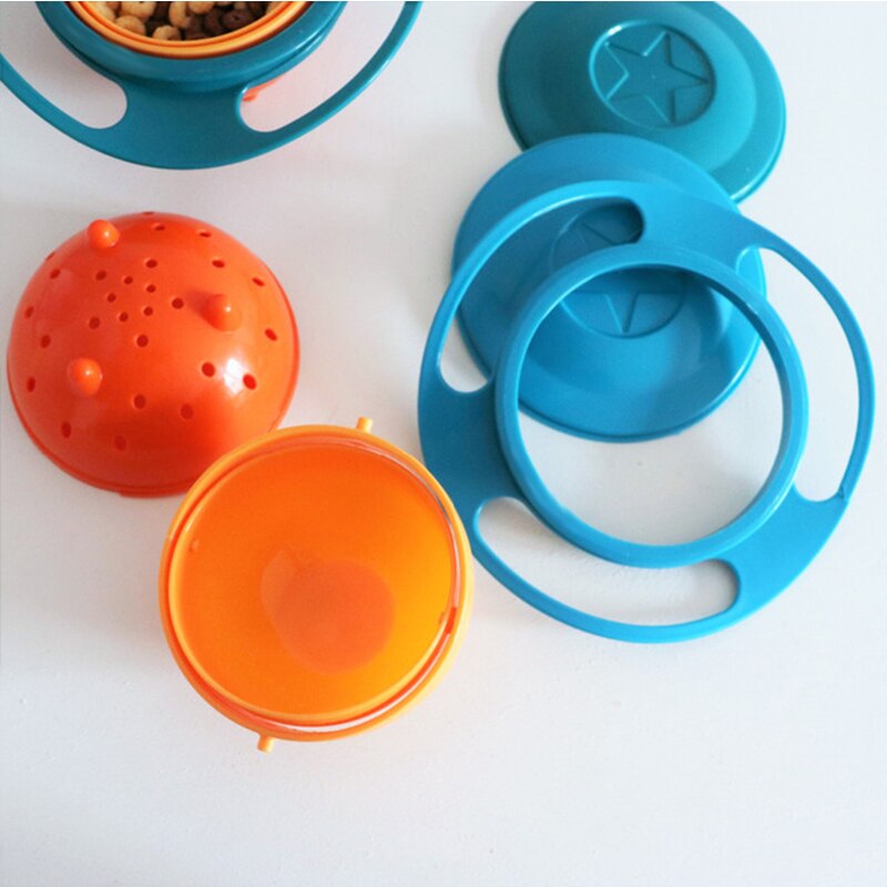 Bowl 360 Rotate Spill-Proof Gyro Bowl Infants Toddler Baby Kids Training Feeding Bowl Practice Feeding Spill no spill Dishes