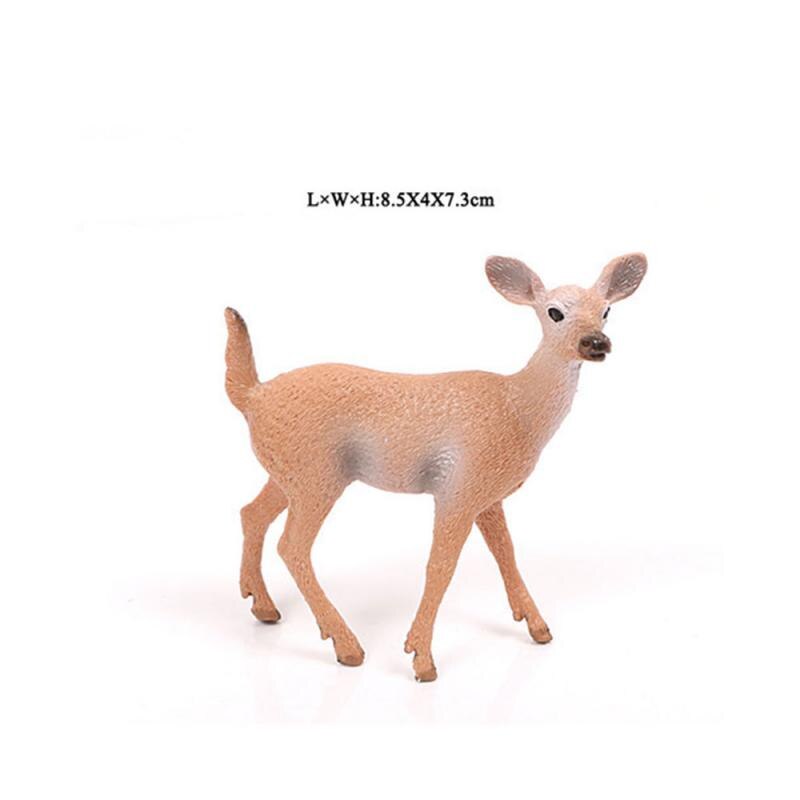 Mini Herten Figuur Kerst Pop Wit-Tailed Rendier Home Party Simulatie Wilde Witte-Tailed Herten Landschap Decor Ornamenten: 06