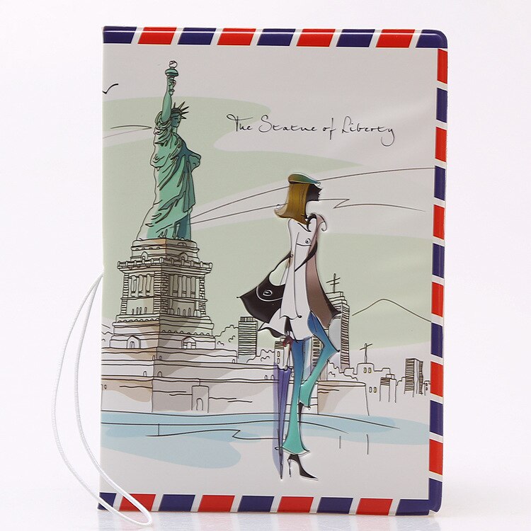 PUIMENTIUA Have A Trip Passport Holders Unisex Travel Passport Cover Bag Pvc Leather 3D Cover On The Passport Travel