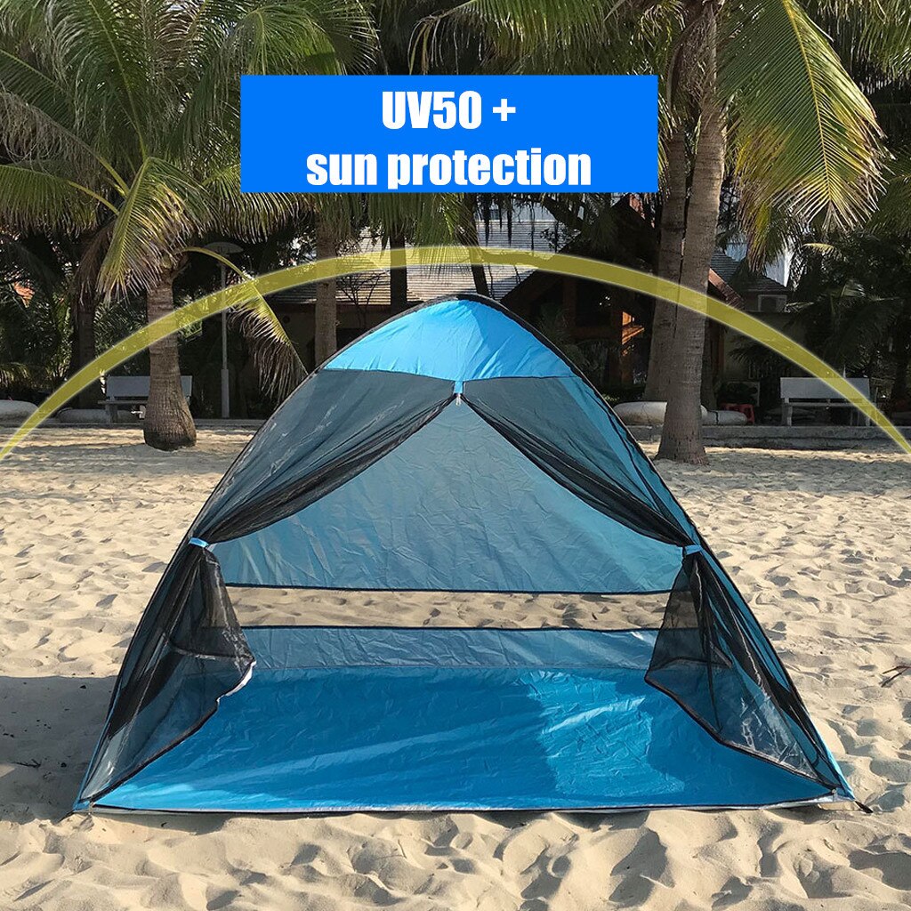 50+ UPF Portable Anti-UV Heave Up Tent Outdoor Beach Camping Fishing Hiking Shade Shelter Tent Quick and automatic opening