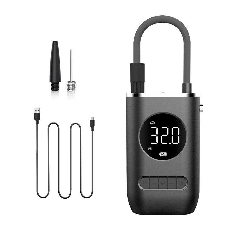 Mini gonfleur électrique portable à compression d'air, pompe à air pour un gonflage sans fil, compatible avec pneus voiture, moto et vélo