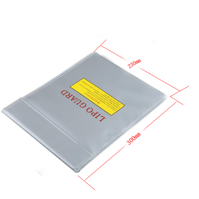 Lipo Batterij Draagbare Brandwerende Veiligheid Zak Lipo Guard Explosion Proof Brandwerende Opladen Sack Batterij Safe Bag Voor Battey: Silver 230x300MM