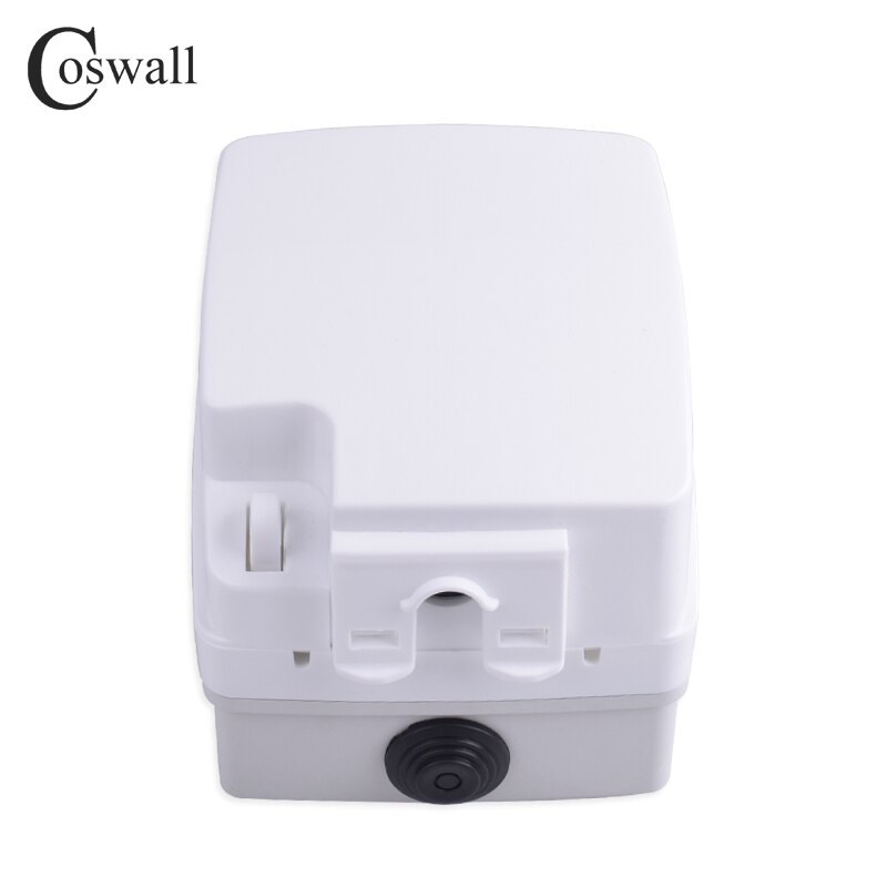 Coswall IP66 Weatherproof Waterproof Outdoor BOX Integrated Molding Box With Wall Socket 16A EU Outlet External Installation: Only Box 1 white