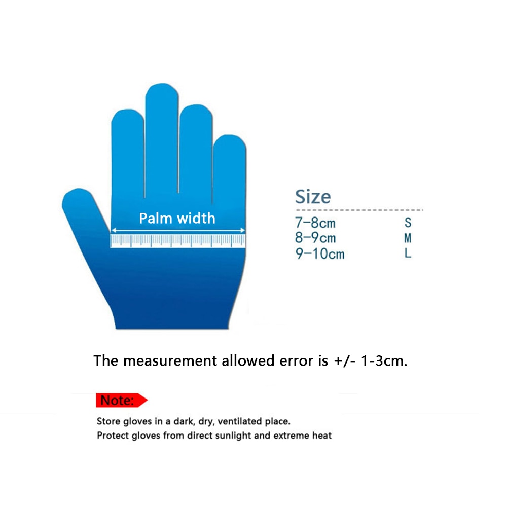 Guantes de protección desechables de nitrilo, 100 Uds., resistentes al agua, guantes mecánicos de seguridad para uso doméstico en el trabajo, de laboratorio