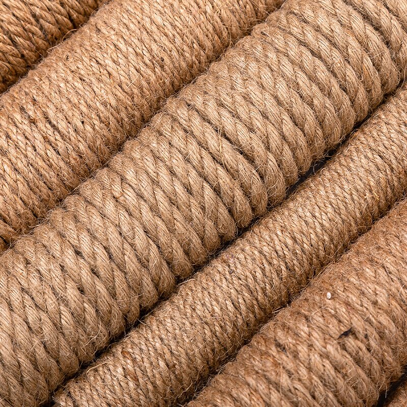 Coarse Hemp Rope Retro Hemp Cord DIY Rope Weaving Handmade 5-16mm Decorative Wall Tied Cord