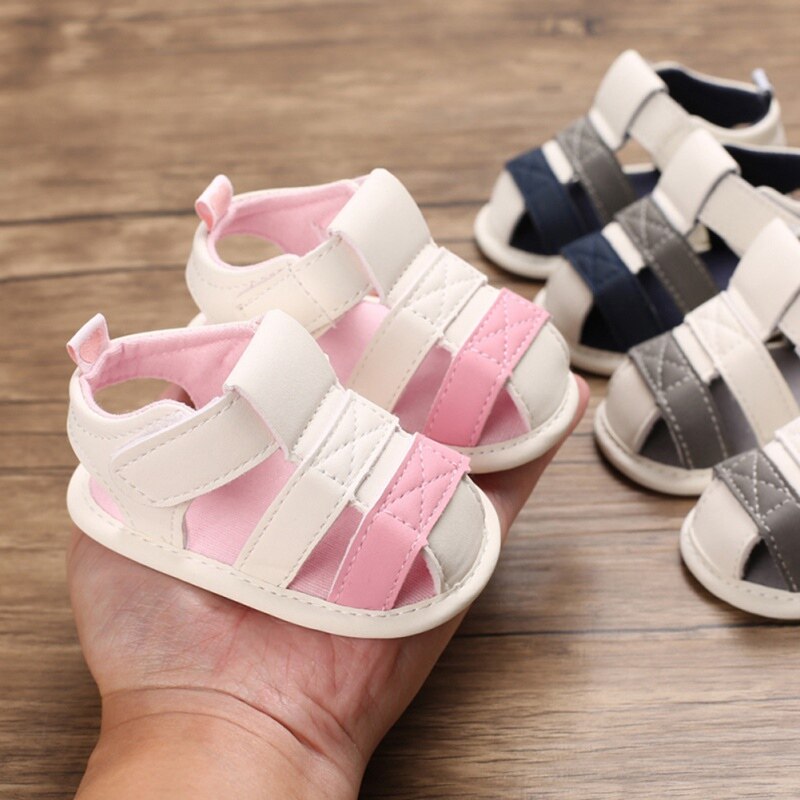 Verão bebê meninas respirável antiderrapante oco design sapatos sandálias criança macia sola sandália 0-18 m