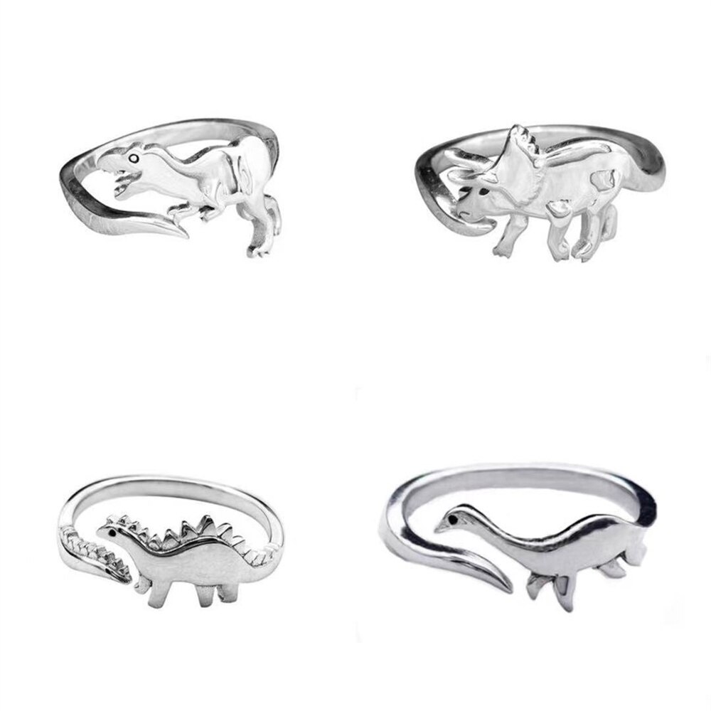 Mooie Prachtige Verscheidenheid Van Dinosaurus Vorm Ring Sieraden Vrouwen Party Eenvoudige Honderd Bijpassende Accessoires