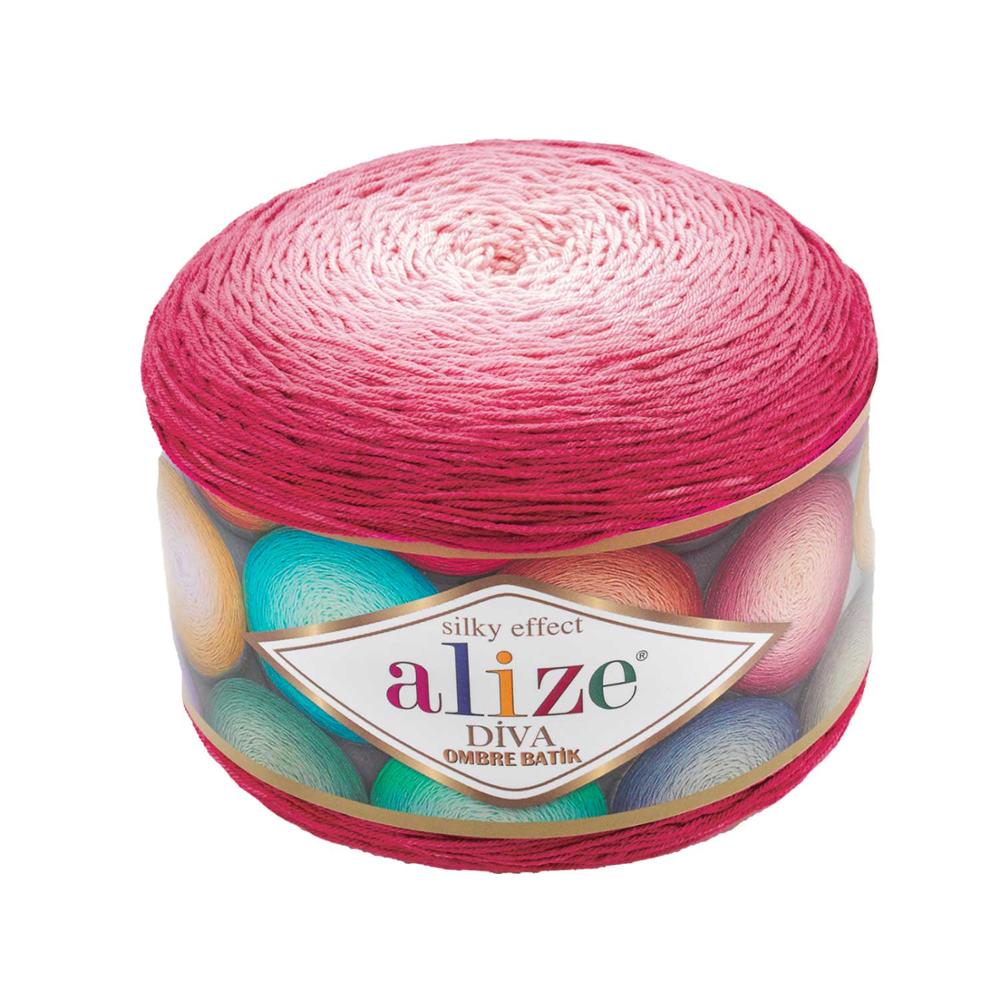 Thread Best Cake Yarn 1 Pack ( 2 Balls) Alize DIVA OMBRE BATIK Hand Knitting Yarn ( %100 Microfiber Acrylic ) 250 Gram 875 Meter